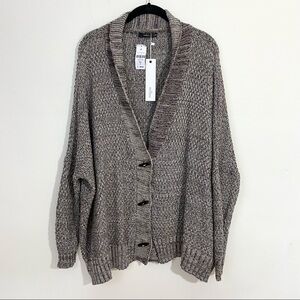 NWT LF Millau Toggle Cardigan Sweater Grey Black Gray Slouchy Oversized Small